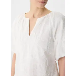 Women's Full English Embroidery Blouse with Balloon Sleeves COMMA image-3