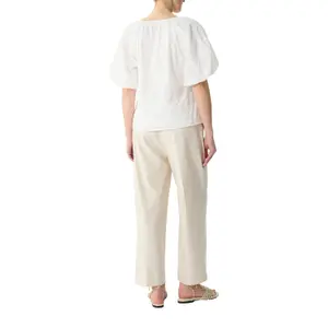 Women's Full English Embroidery Blouse with Balloon Sleeves COMMA image-5