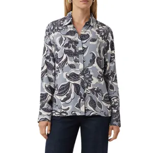 Women's Long Sleeve Blouse with All-Over Print and Shirt Collar COMMA image-2