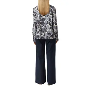Women's Long Sleeve Blouse with All-Over Print and Shirt Collar COMMA image-5