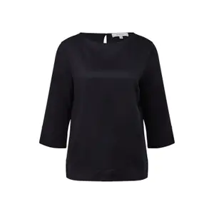 3/4 Sleeve Viscose Blouse with Side Slits Women COMMA image-0