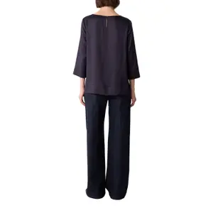 3/4 Sleeve Viscose Blouse with Side Slits Women COMMA image-5