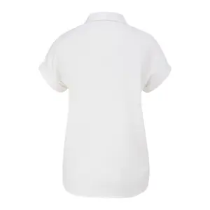 Women’s Short Sleeve Fixed Cuff Mixed Cotton Blouse COMMA image-1