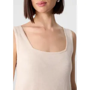 Women's Sleeveless Cotton Blend Sweater COMMA image-3