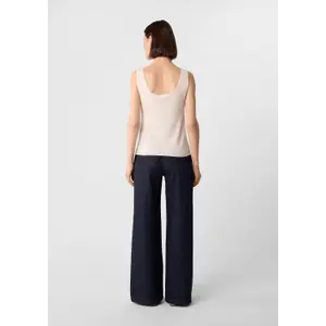 Women's Sleeveless Cotton Blend Sweater COMMA image-4