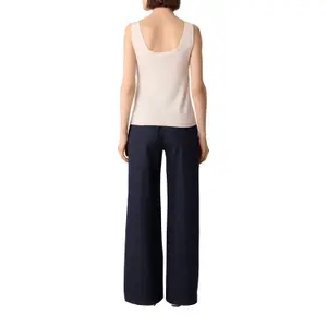 Women's Sleeveless Cotton Blend Sweater COMMA image-5