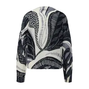 Casual Fit Knitted Sweater with All Over Pattern Women COMMA image-1