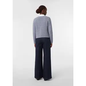 Women's Textured Pattern Short Cardigan with Piped Pockets COMMA image-2