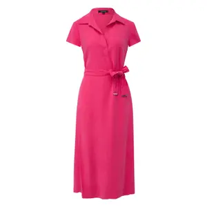 Women's Midi Viscose Shirt Collar Dress COMMA image-0