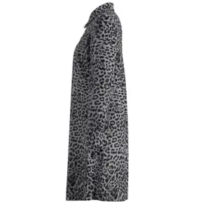 Animal Print Long Sleeve Viscose Shirt Dress with Shirt Collar Women's COMMA image-6