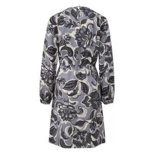 Printed Stretch Viscose A-Line Short Dress for Women COMMA image-1