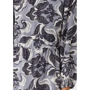 Printed Stretch Viscose A-Line Short Dress for Women COMMA image-3