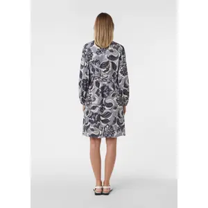 Printed Stretch Viscose A-Line Short Dress for Women COMMA image-4