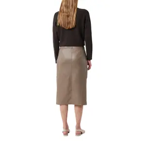 Leather-Look Midi Skirt with Patch Pockets Women COMMA image-5