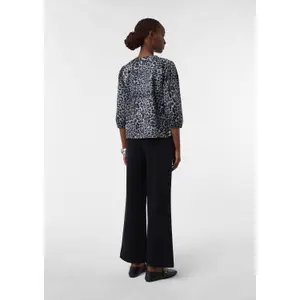 Bluse aus Popelin mit Leopardenmuster und 3/4 Puffärmeln Damen COMMA image-4