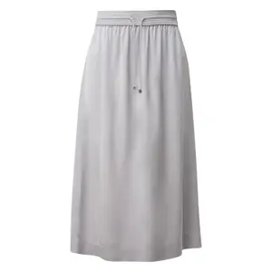 Women's Satin Midi Skirt with Tie Belt COMMA image-0