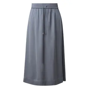 Women's Satin Midi Skirt with Tie Belt COMMA image-0