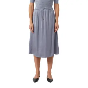 Women's Satin Midi Skirt with Tie Belt COMMA image-2