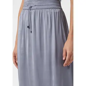 Women's Satin Midi Skirt with Tie Belt COMMA image-3