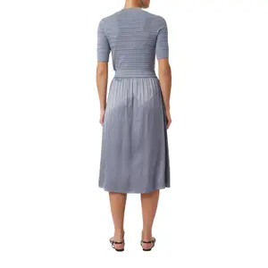 Women's Satin Midi Skirt with Tie Belt COMMA image-5