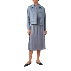 Women's Satin Midi Skirt with Tie Belt COMMA image-6