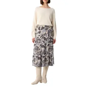 Women’s Structured Muslin Midi Skirt COMMA image-2