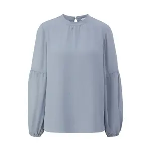 Semi-Sheer Chiffon Balloon Sleeve Blouse for Women COMMA image-0