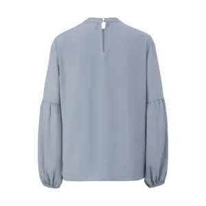Semi-Sheer Chiffon Balloon Sleeve Blouse for Women COMMA image-1