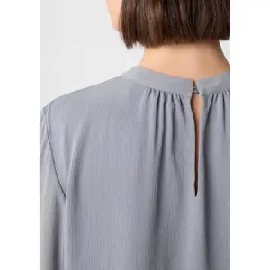 Semi-Sheer Chiffon Balloon Sleeve Blouse for Women COMMA image-3