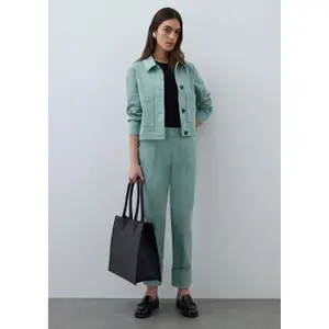 Women’s Relaxed Fit Cotton Trousers COMMA image-6