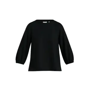Puff Sleeve Blouse with Side Slits for Women COMMA image-0