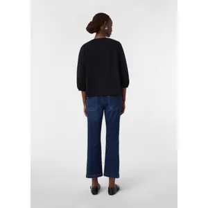 Puff Sleeve Blouse with Side Slits for Women COMMA image-2
