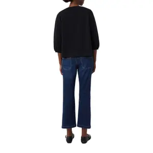 Puff Sleeve Blouse with Side Slits for Women COMMA image-3