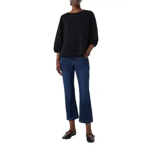 Puff Sleeve Blouse with Side Slits for Women COMMA image-6