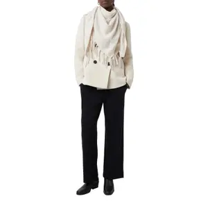 Fringed Triangle Scarf for Women COMMA image-3