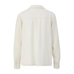 Women's Long Sleeve Jacquard Striped Blouse with Shirt Collar COMMA image-1