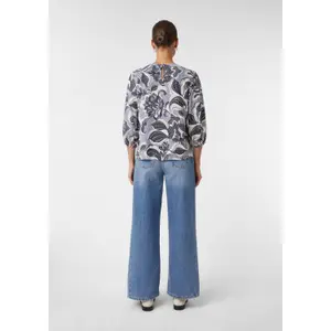 Women’s All-Over Printed Viscose Twill Blouse with 3/4 Sleeves COMMA image-4