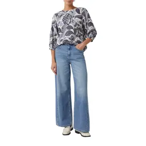 Women’s All-Over Printed Viscose Twill Blouse with 3/4 Sleeves COMMA image-6