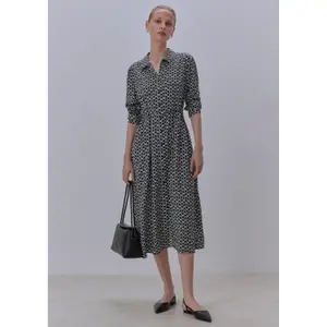 Long Graphic Print Shirt Dress Women COMMA image-6