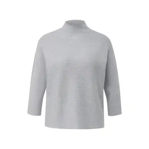 3/4 Sleeve Batwing Knitted High Neck Jumper Women COMMA image-0