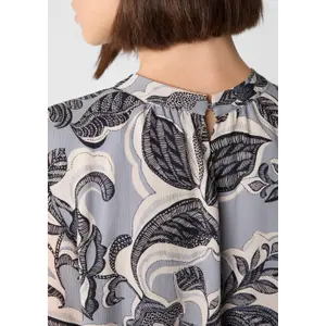Semi-Sheer Floral Print Chiffon Blouse Women COMMA image-3