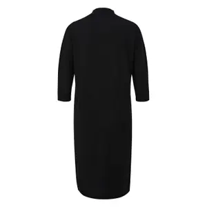 Short Ribbed Viscose Knit Dress with High Collar 3/4 Sleeves Women COMMA image-1