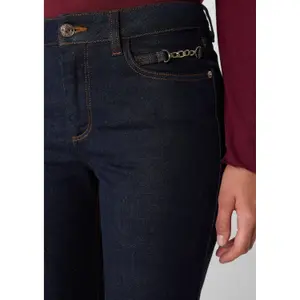 Women's Mid-Rise Flare Jeans COMMA image-3