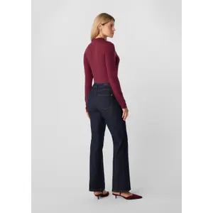 Women's Mid-Rise Flare Jeans COMMA image-4