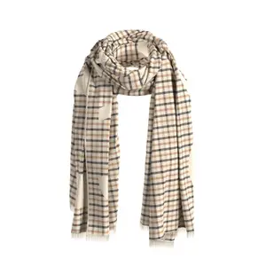 Fringed Patterned Scarf for Women COMMA image-0