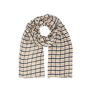Fringed Patterned Scarf for Women COMMA image-1