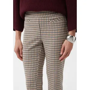 Women's Mid-Rise Fitted Flare Crop Trousers COMMA image-3