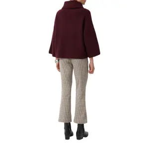 Women's Mid-Rise Fitted Flare Crop Trousers COMMA image-5