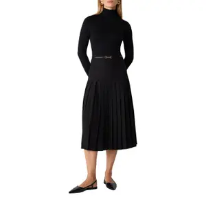 Pleated skirt for women COMMA Midi image-6