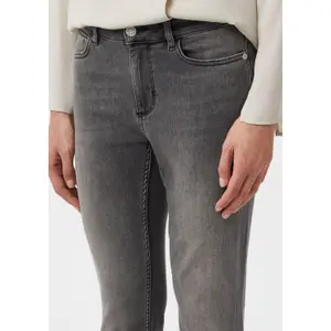 Mid-Rise Stretch Slim Jeans for Women COMMA image-3